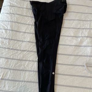 Black long lululemon legging. With open side